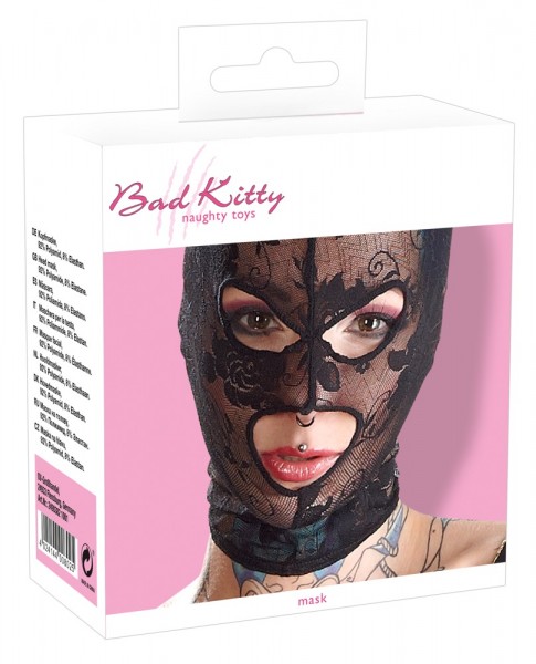 Bad Kitty Spitzenkopfmaske mit Augen-/Mundöffnung, schwarz - vergleichen und günstig kaufen Bad Kitty Spitzenkopfmaske mit Augen-/Mundöffnung, schwarz - vergleichen und günstig kaufen